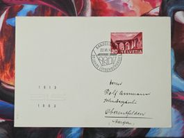 CL31 Enveloppe + Timbre Suisse 1963