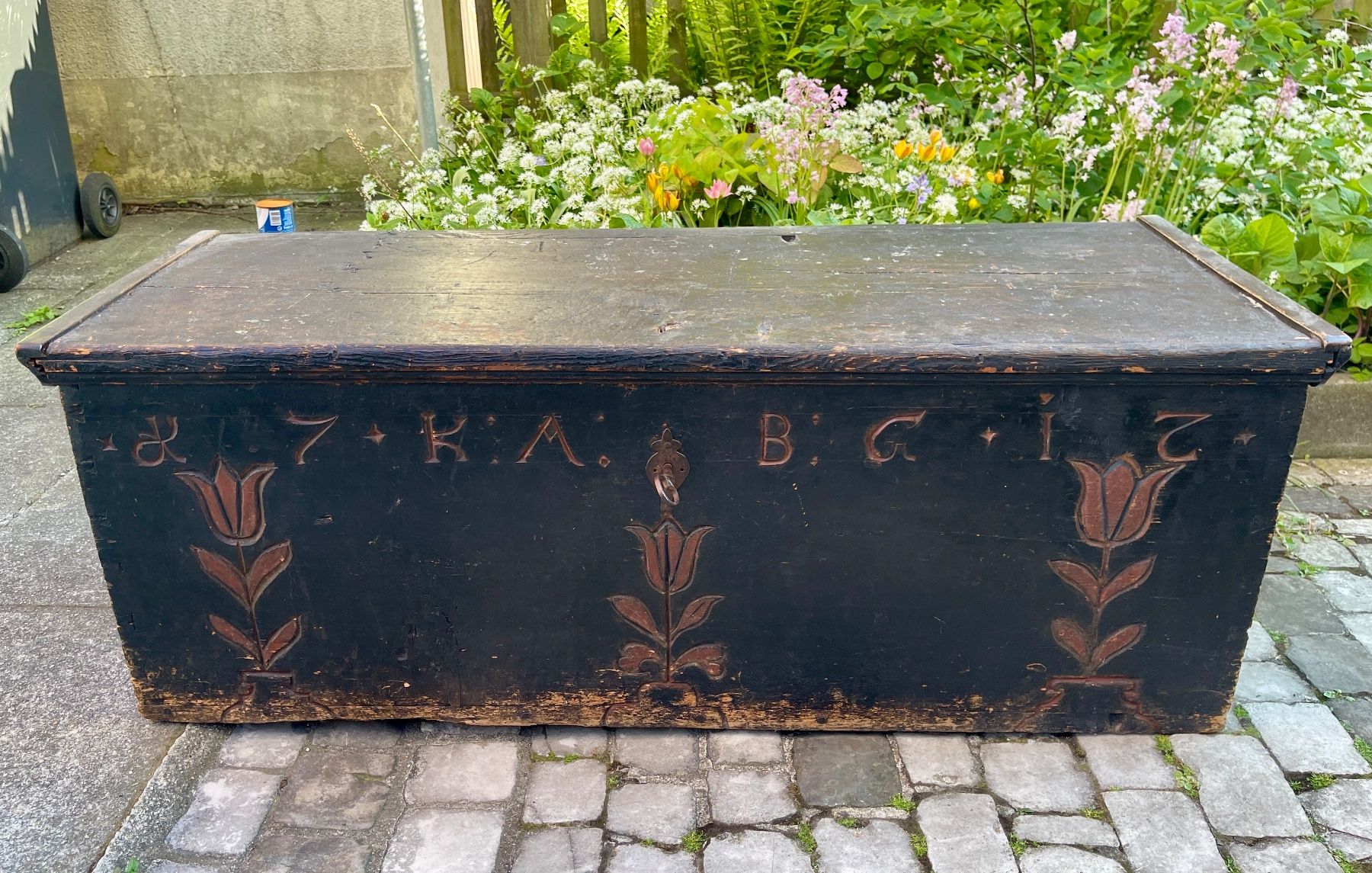 Cassapanche: Antike Bauerntruhe von 1787 – Usato da Zollikon venduto da Kimberly02