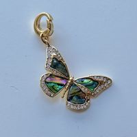 Fossil Vintage Schmetterling Abalone Muschel Charms
