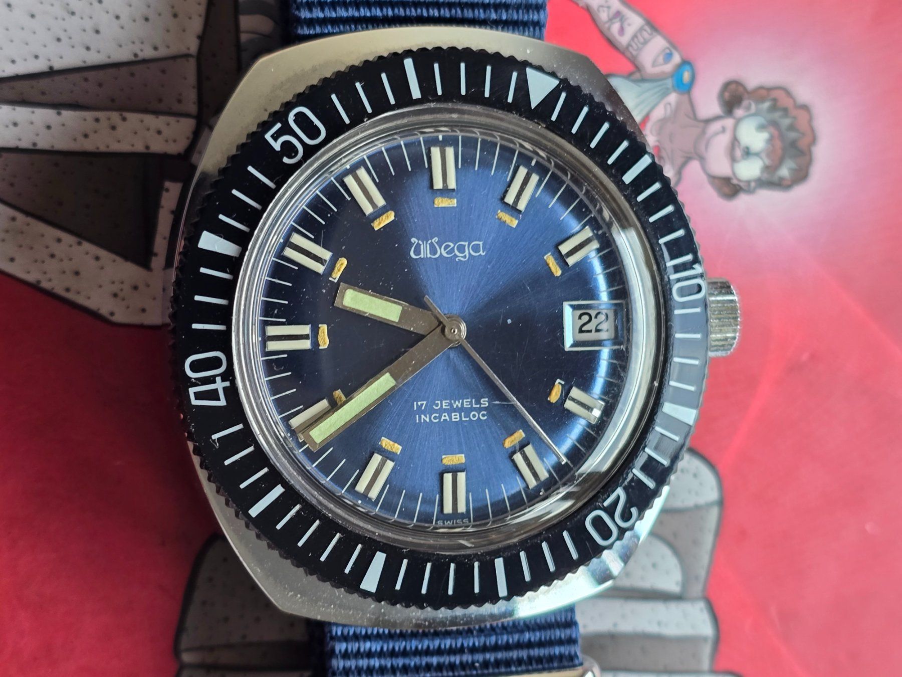 Wega Orologi: 705 Wega Taucher HA Wunderschoen – Usato da Muri AG venduto da Corredor 2