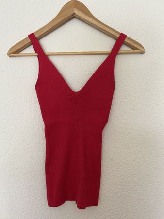 Top bretelles Kookai rouge vif taille 0 (XS)