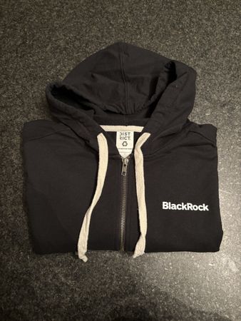 BlackRock Branded Hoodie, Size L, Men, Black.