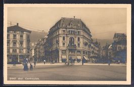 AK Biel, Passanten auf dem Centralplatz