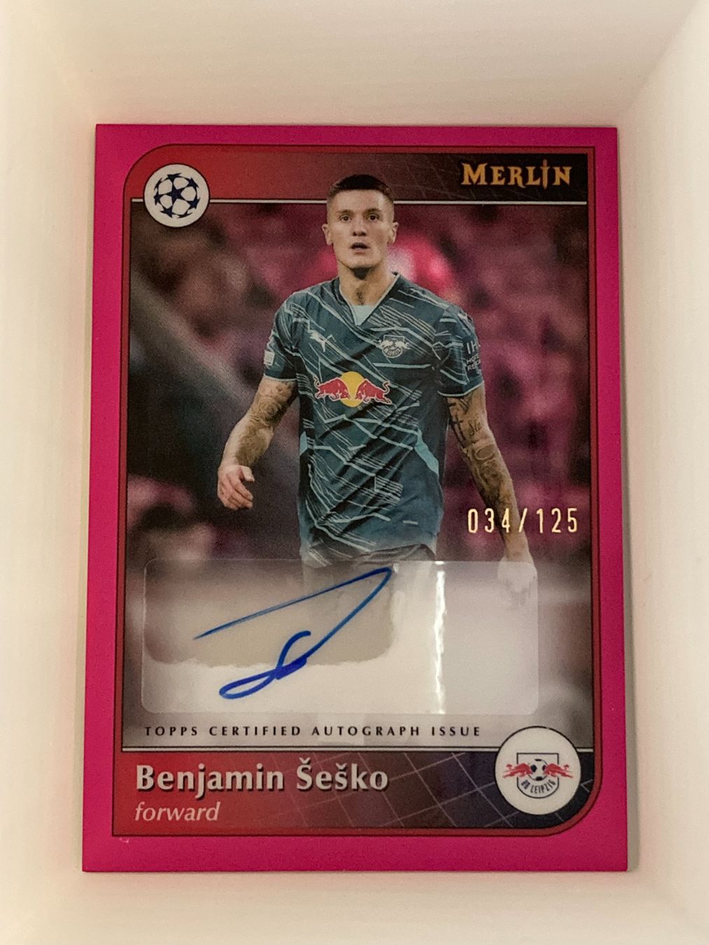 Topps Carte collezionabili: Topps Merlin UEFA 2024-25 - Benjamin Sesko Auto /125 – Nuovo (secondo la descrizione) da La Tour-de-Peilz venduto da Tyalos_Cards