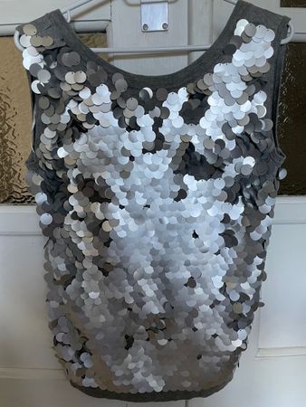 Gilet gris sequins argenté Next Taille 10 État comme neuf 