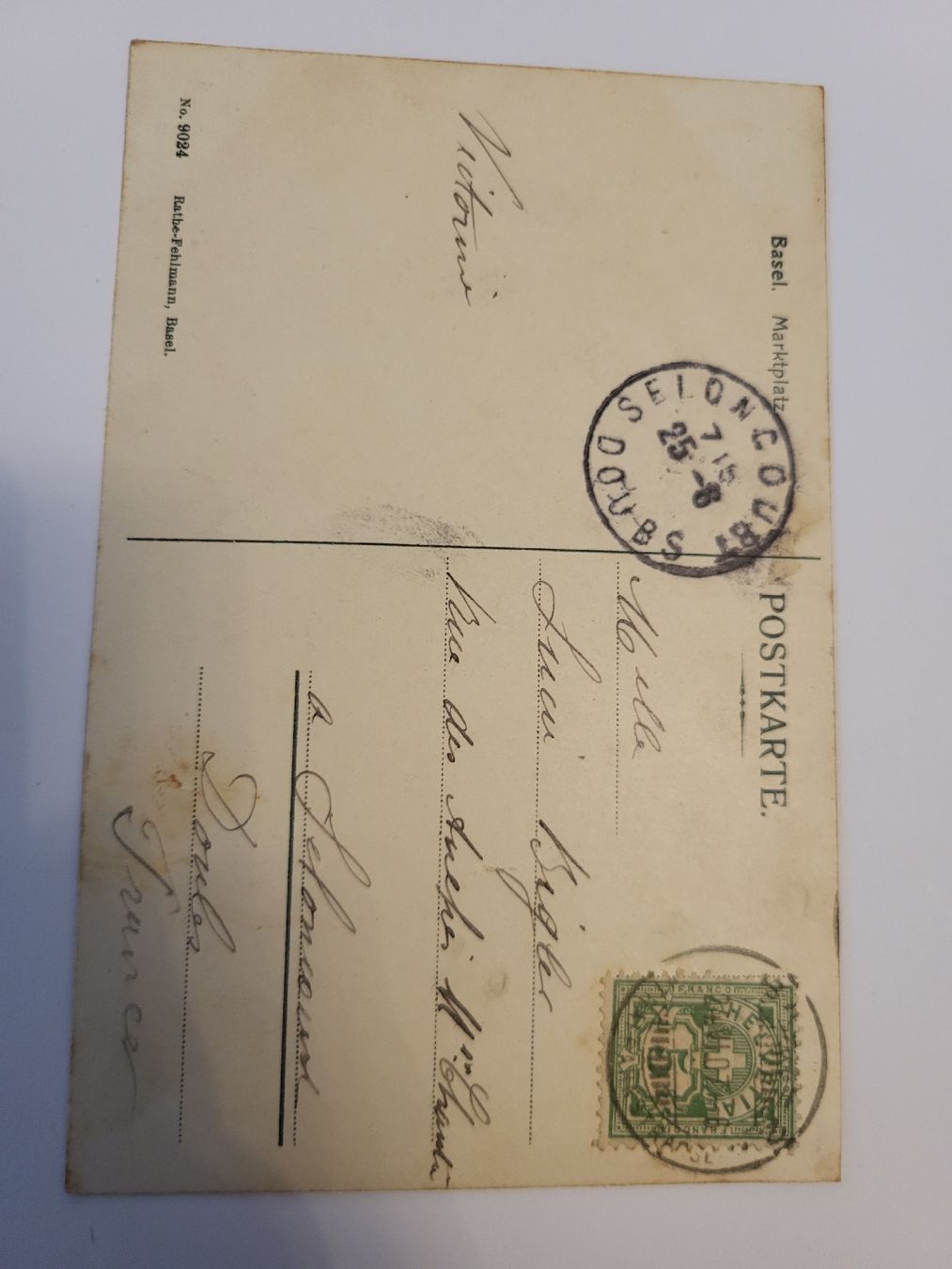 Cartoline postali: Ansichtskarte Basel Marktplatz mit Tram um 1915 R60 – Usato da nunningen venduto da mic_88k2 1