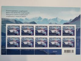 (557) Postfrischer Bogen «Forschungsstation Jungfraujoch»