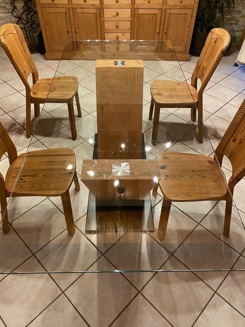 Tische: Table de salle à manger en verre Diga – Gebraucht aus Crissier von Chapsi 6