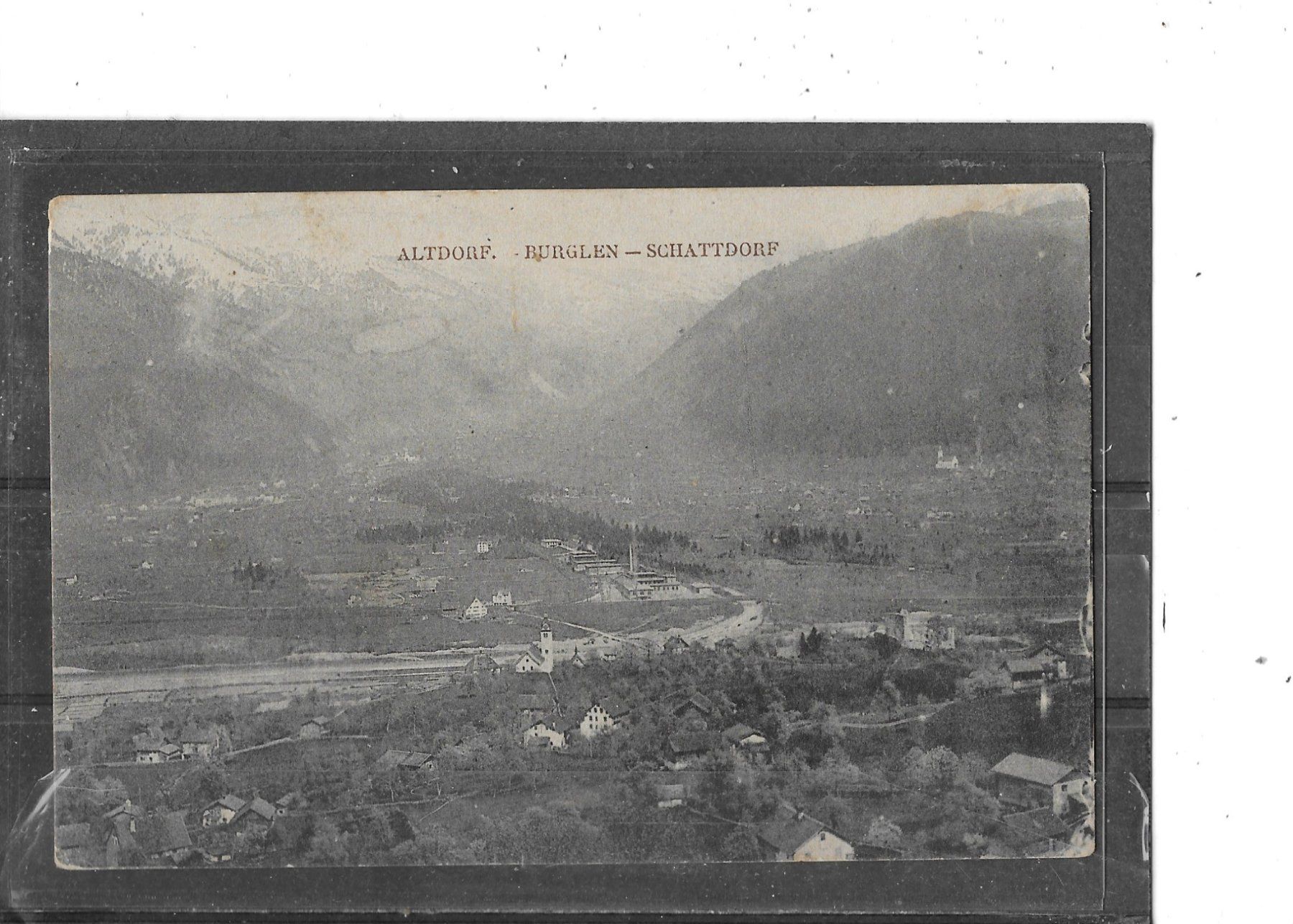 Cartoline postali: UR Altdorf. Bürglen-Schattdorf 1907 – Usato da Schocherswil venduto da Wilare
