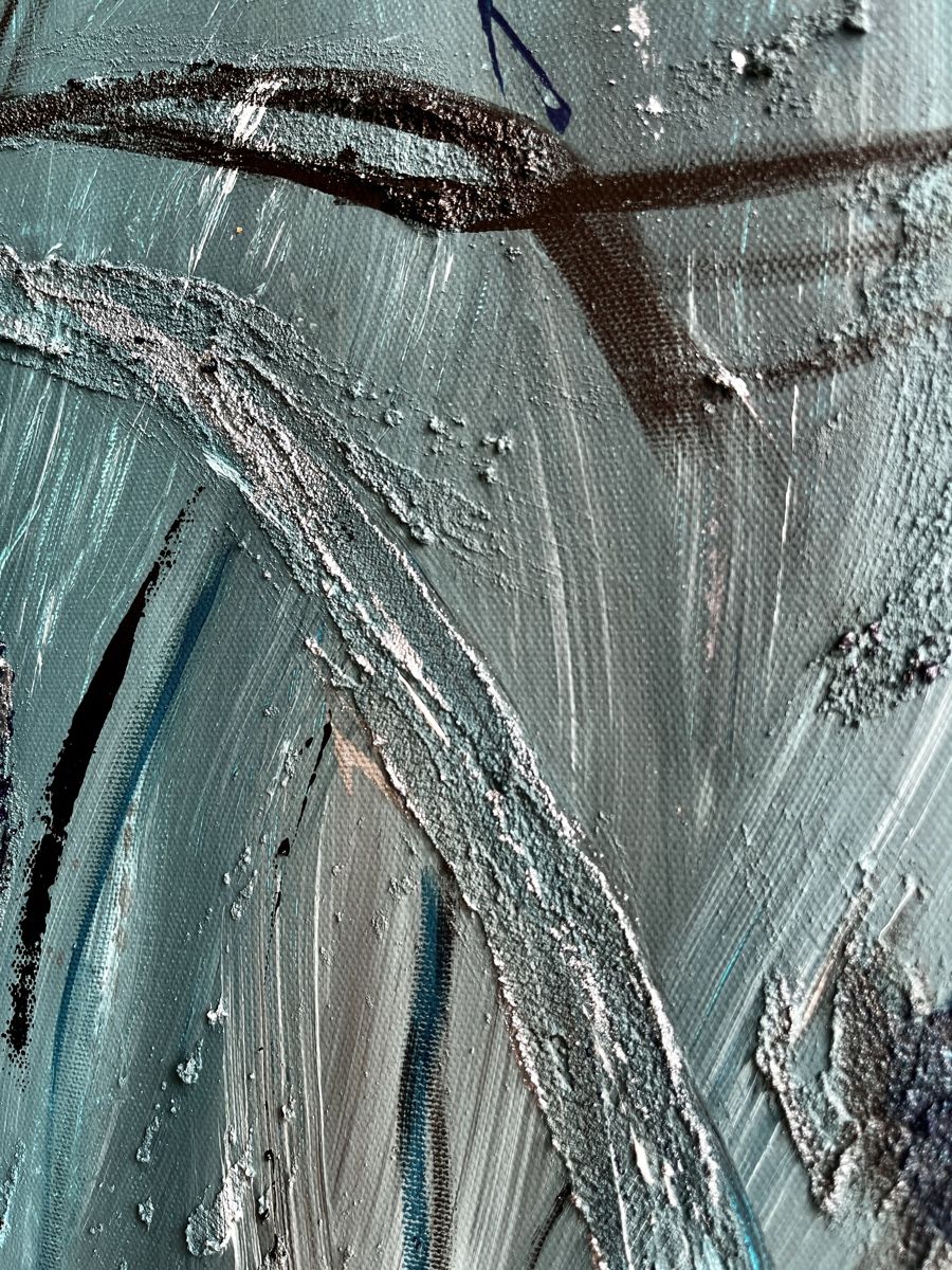 Dipinti: Gemälde silberne Echse 50x60 Einzelstück – Nuovo (secondo la descrizione) da Hochdorf venduto da Jasminurschel 1