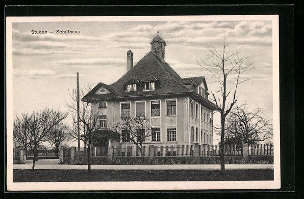Cartoline postali: AK Studen, Strasse am Schulhaus – Usato da Berlin venduto da bartko-reher