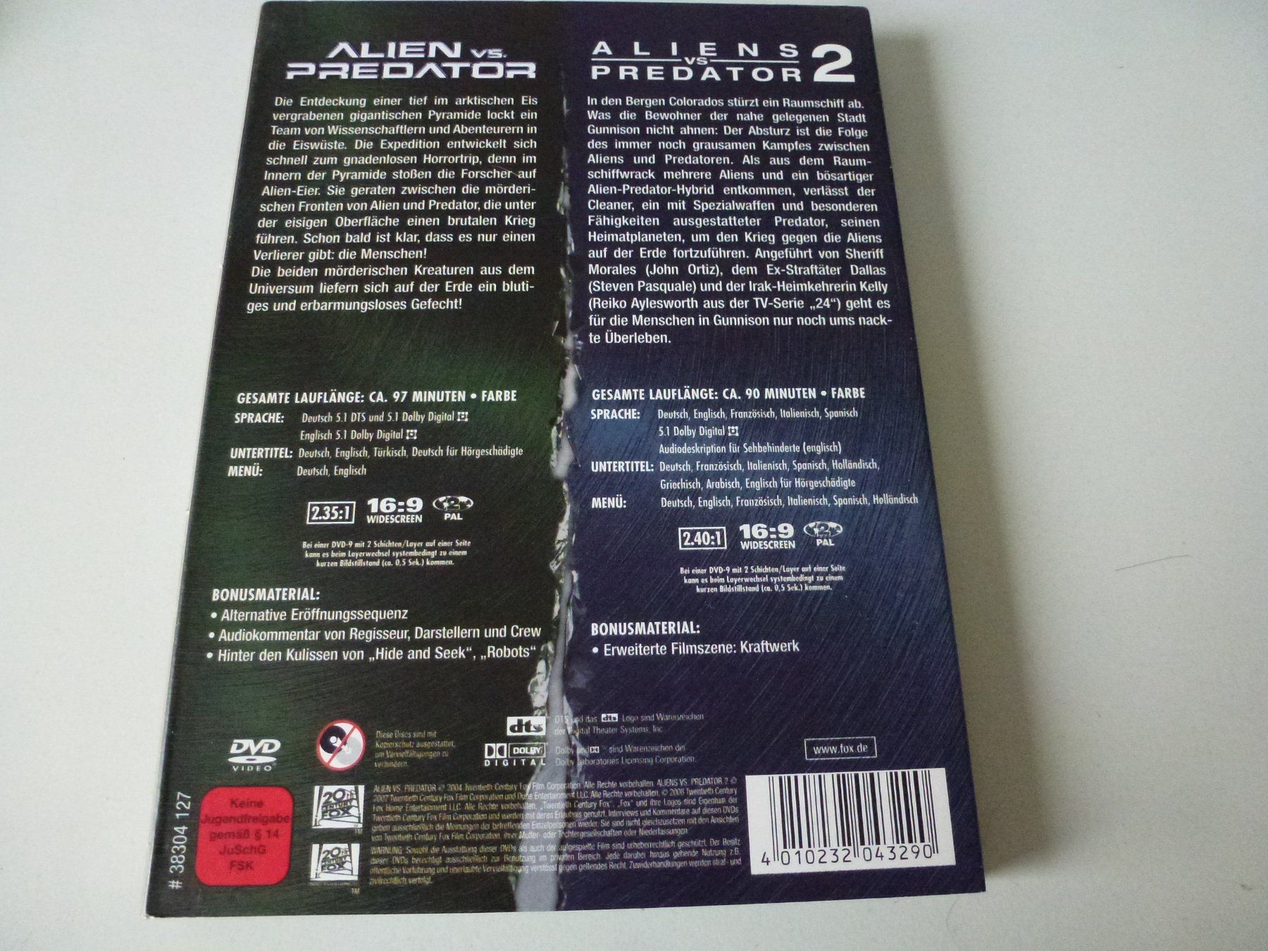 Tutti i DVDs: Alien vs. Predator / Aliens vs. Predator 2 (2 DVDs) – Nuovo (secondo la descrizione) da Bern venduto da Frebo 1