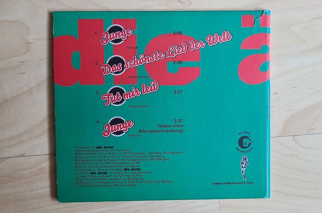 CD: Ärzte: Junge (Maxi CD / CD Single) Rare – Usato da Bischofszell venduto da icubus69 1
