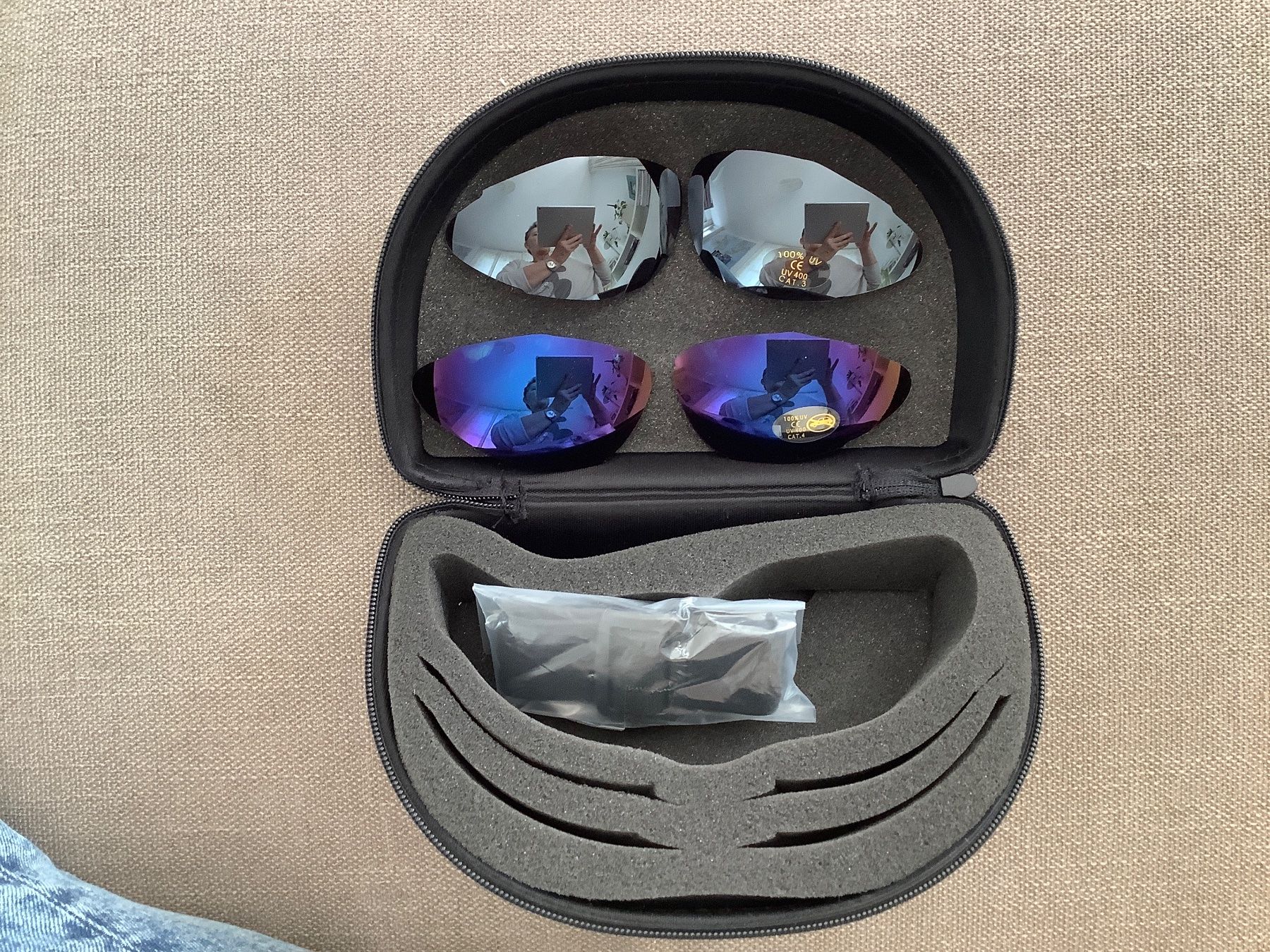 Etui und Gläser für Sportbrille Crane von aldi (Gebraucht) in