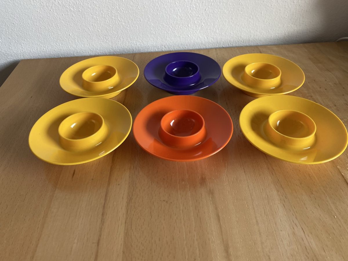 Sonstiges Geschirr: 6 Eierbecher Vintage 70 Jahre Holland – Gebraucht aus Schwarzenburg von Michellu