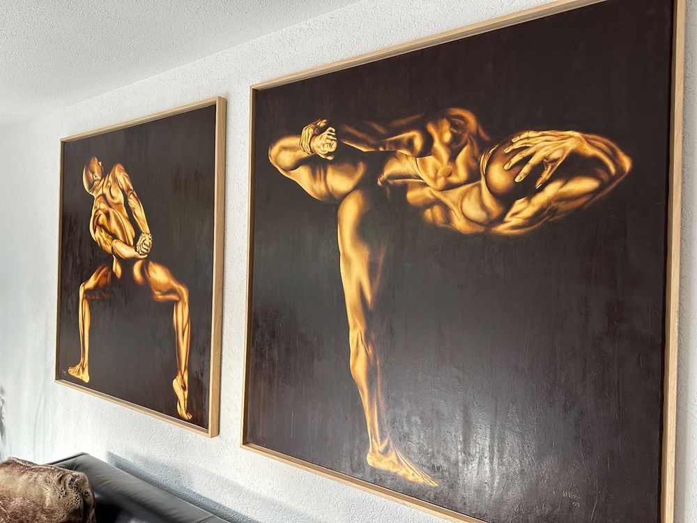 Dipinti: Zwei Original öl Bilder auf Leinwand – Usato da Neunkirch venduto da internet-shop 4