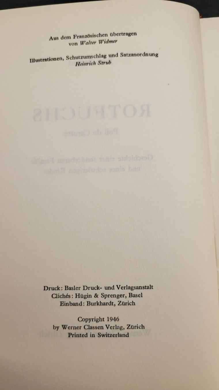 Bücher: Buch ROTFUCHS Jules Renard – Gebraucht aus Basel von spinne02 4