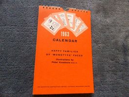 Kalender,1963,Happy Families,Künstl.P.Kneebone,Monotype,Type