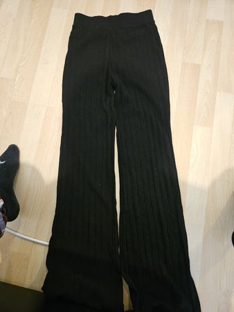 Schwarze, gerippte Stoffhose von Ruby, Grösse XS/34 Top!