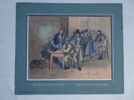 Hochzeitsfeier Feste Nuziali Noces de Paysans überarb.Litho