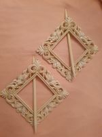 NEU 2erSet Raffhalter Vorhanghalter "Rahmen" antik Strass