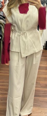 Damen Zweiteiler beige Weste und Hose guter Zustand