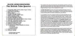 CD: British Tuba Quartet ELITE SYNCOPATIONS Klassik MilitärCD – Usato da Kandergrund venduto da Sososo 4