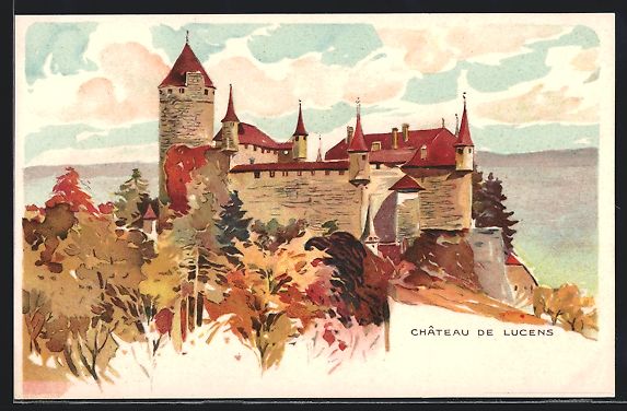 Cartoline postali: AK Lucens, Chateau – Usato da Berlin venduto da bartko-reher