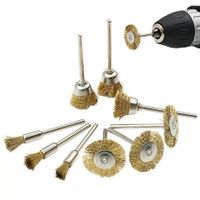 Bohrmaschine 9stk. Drahtbürste Messing aufsatz Rostentferner
