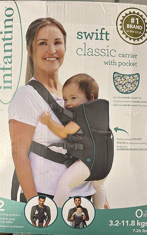Bauch- & Rückentragen: Babytrage mit integrierter Tasche – Gebraucht aus Ennetbaden von ism_hcp6