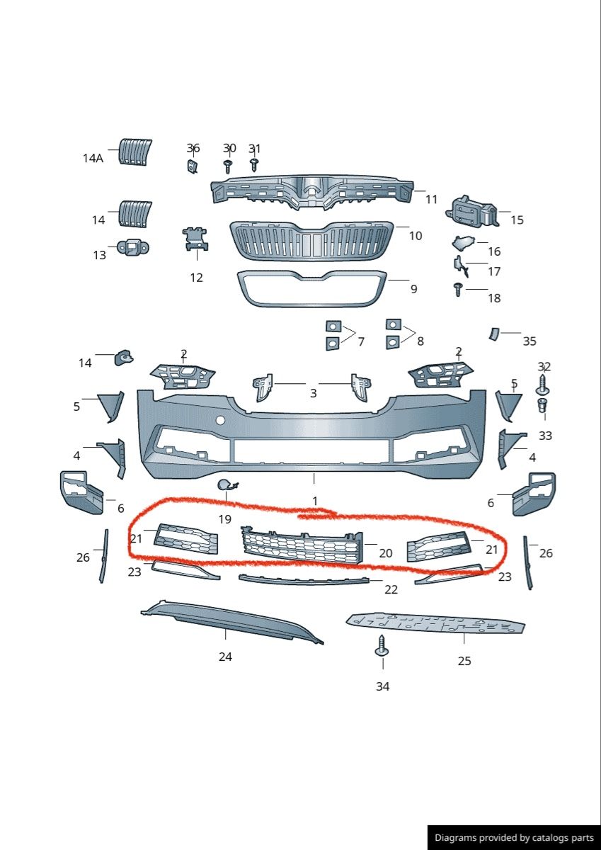 Skoda Tutti pezzi di ricambio auto: Skoda Superb Frontgrill unten – Usato da Gipf-Oberfrick venduto da Mini_FRK 8