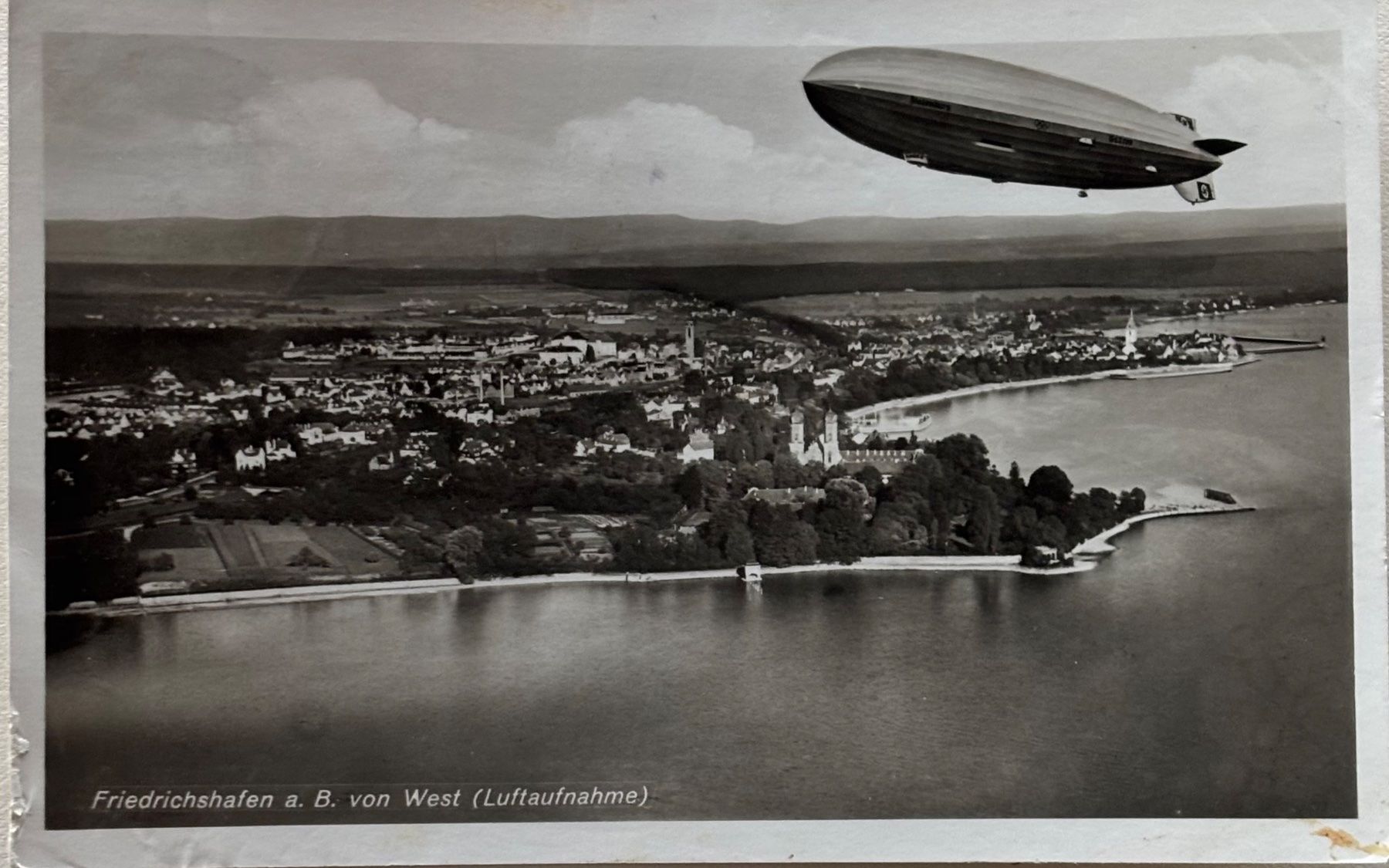 Cartoline postali: Deutschland, Friedrichshafen, Zeppelin, 1938 – Usato da Frauenfeld venduto da Merk52