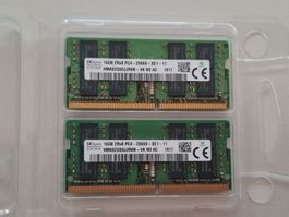 2x16GB SODIMM, DDR4, 3200MHz