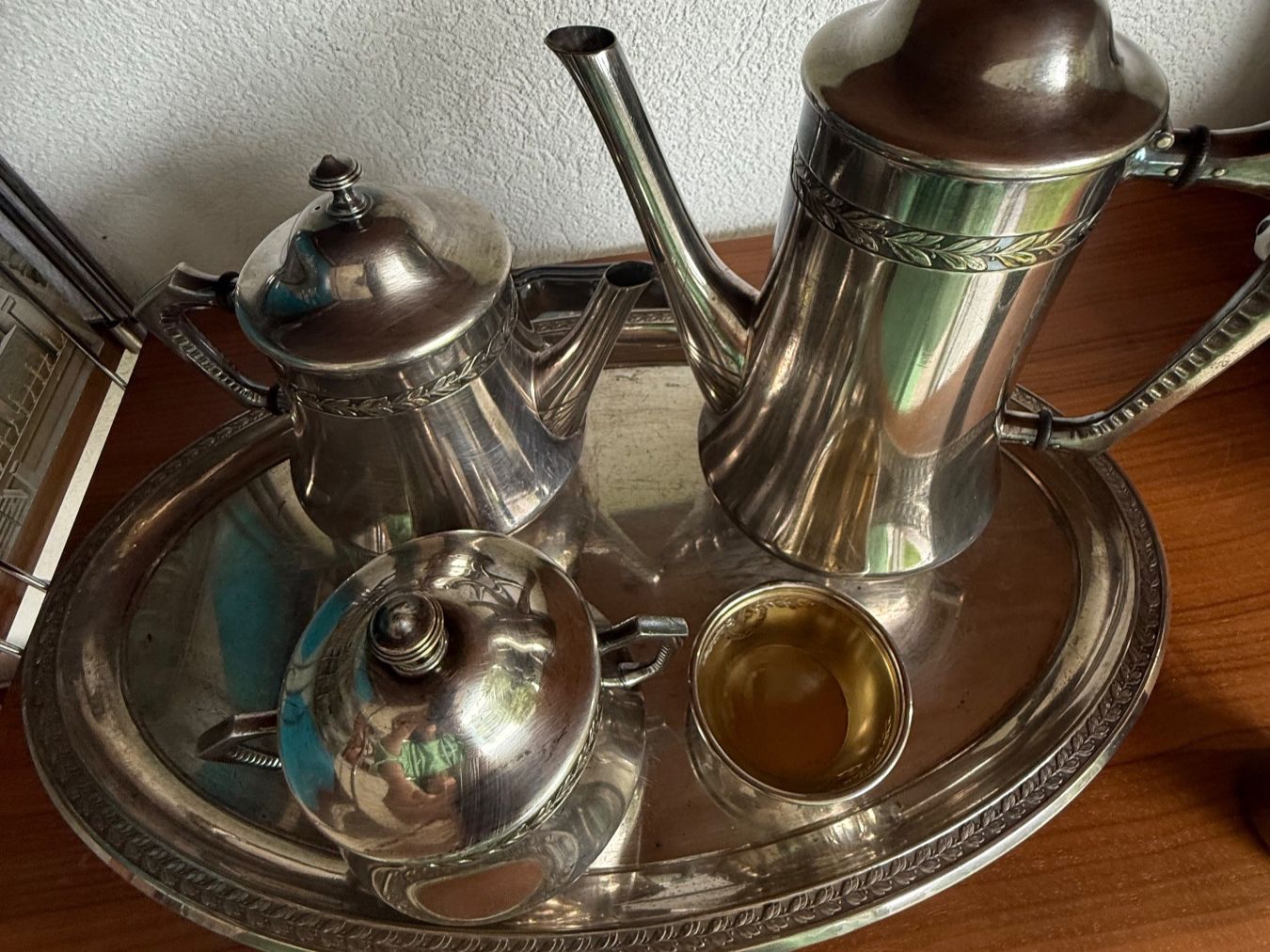 WMF Geschirrsets: WMF Art Déco Kaffee-/Teeservice versilbert ca. 20er Jahre – Gebraucht aus Kirchdorf von Vintagewunder 4