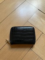 Kroko Kunstleder Portemonnaie schwarz