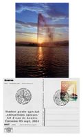 Genève Genf Lac Léman La Rade Jet d'eau Ersttag Briefmarke