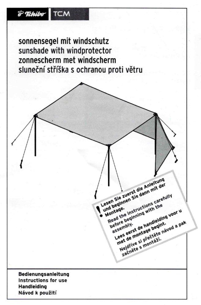 Ombrelloni: Sonnensegel mit Windschutz – Nuovo (secondo la descrizione) da Zwillikon venduto da Srema