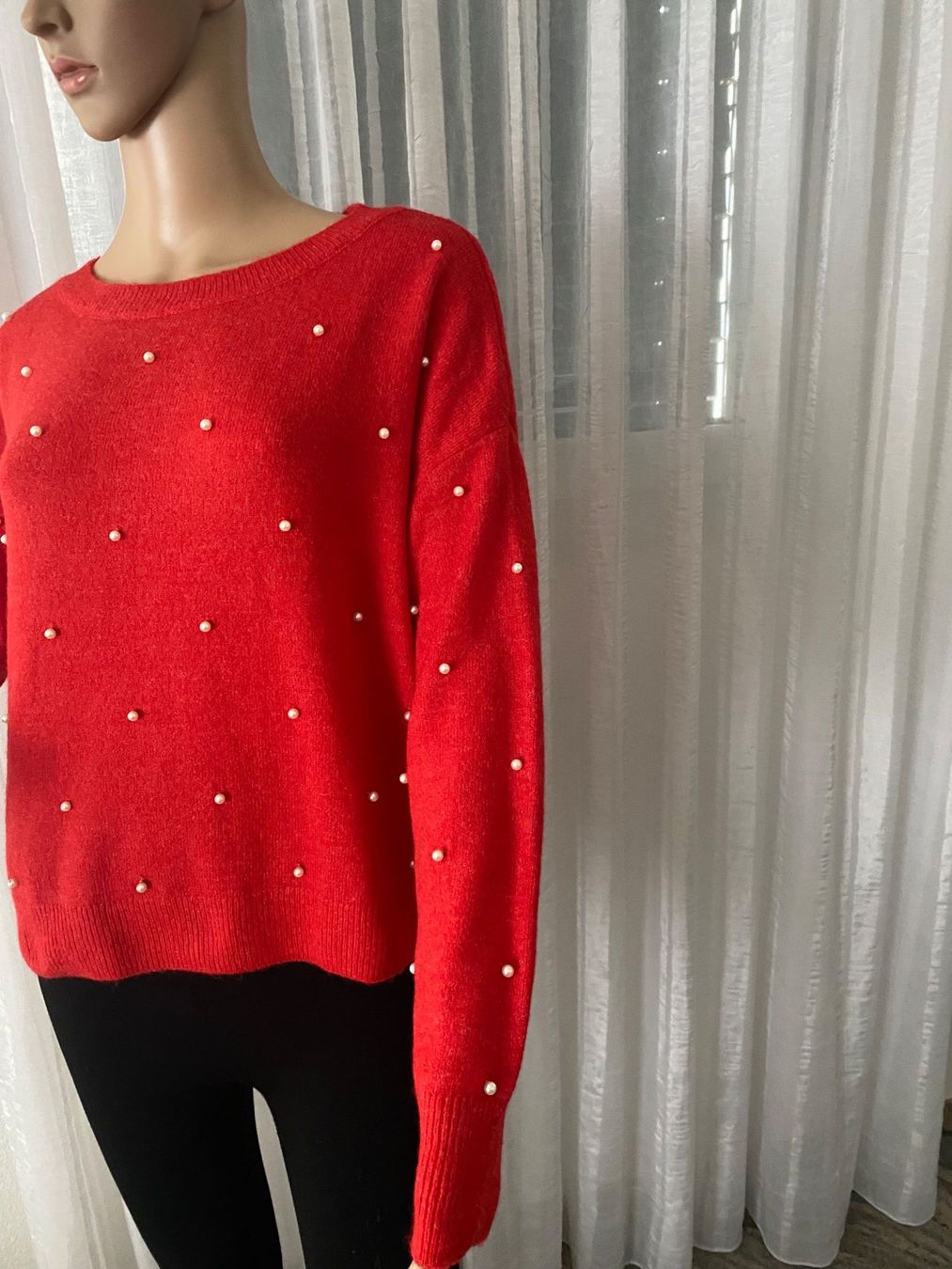 H&M Pullover & Sweatshirts: MUST HAVE - stylische Pullover mit Perlen, rot, L – Neu und originalverpackt aus Winkel von ferrari2022 1