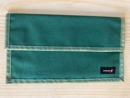 Swissair Necessaire / Dokumententasche, Grün, Vintage ✈️