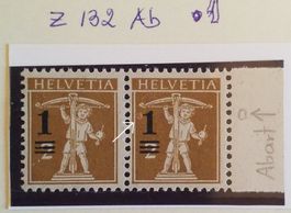 PL19) 132, Abart farbloser Kreis bei der 1, postfrisch