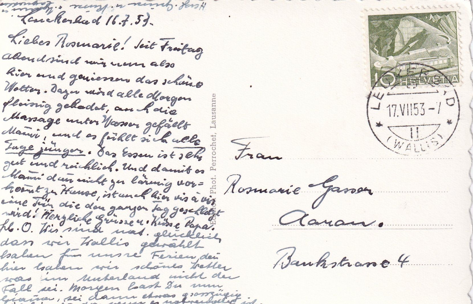 Cartoline postali: Loèche-les-Bains / Leukerbad, Gemmi  /mp – Usato da Hombrechtikon venduto da Rudolf07 1