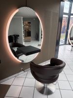 Einzelfrisierplatz Pandora – schwarz mit LED-Spiegel