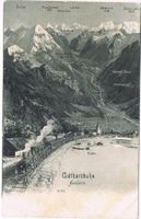 Gotthardbahn Nordseite, alte AK