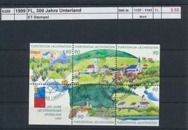 1999 FL, "300 Jahre Unterland" - Block, ET - Stempel