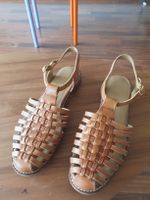Sandals Bocage woven leather brown size 40 