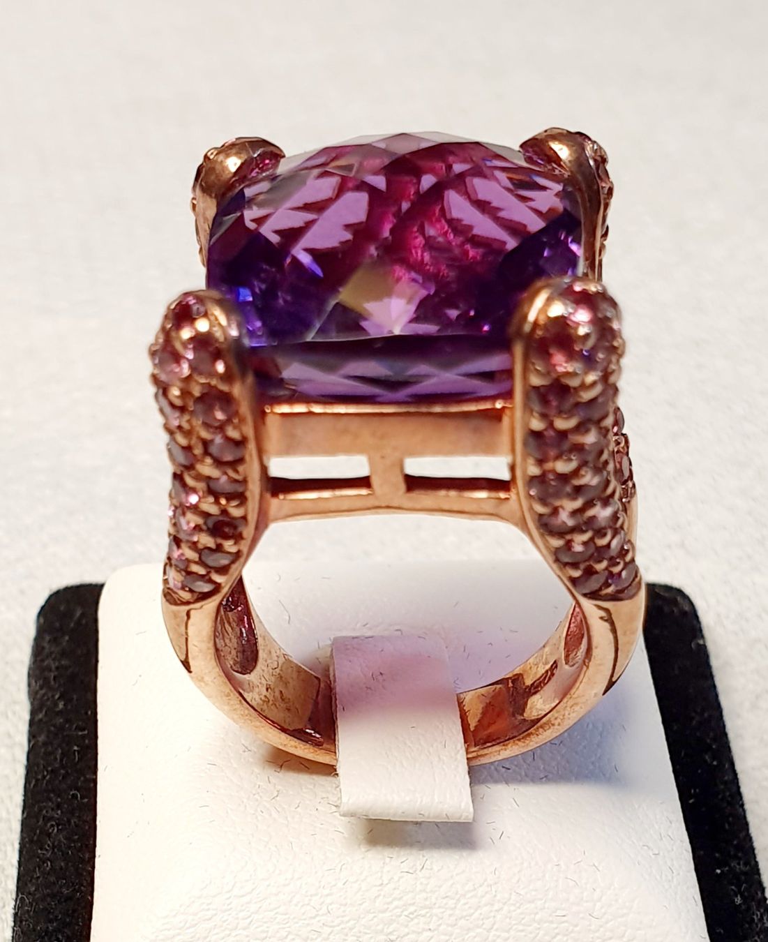 Anelli: Wunderschöner Amethyst Ring, Rose Gold Optik, Grösse 57 – Nuovo e nell'imballaggio originale da Zürich venduto da adriben 4