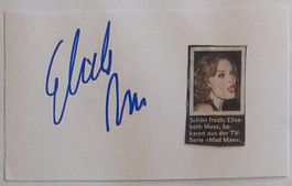 Elisabeth Moss Autogramm signiert Karte 7x10cm
