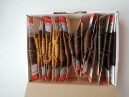 Froehlich Wolle, 20 Fächtli, Diverse Brauntoene, Top VINTAGE