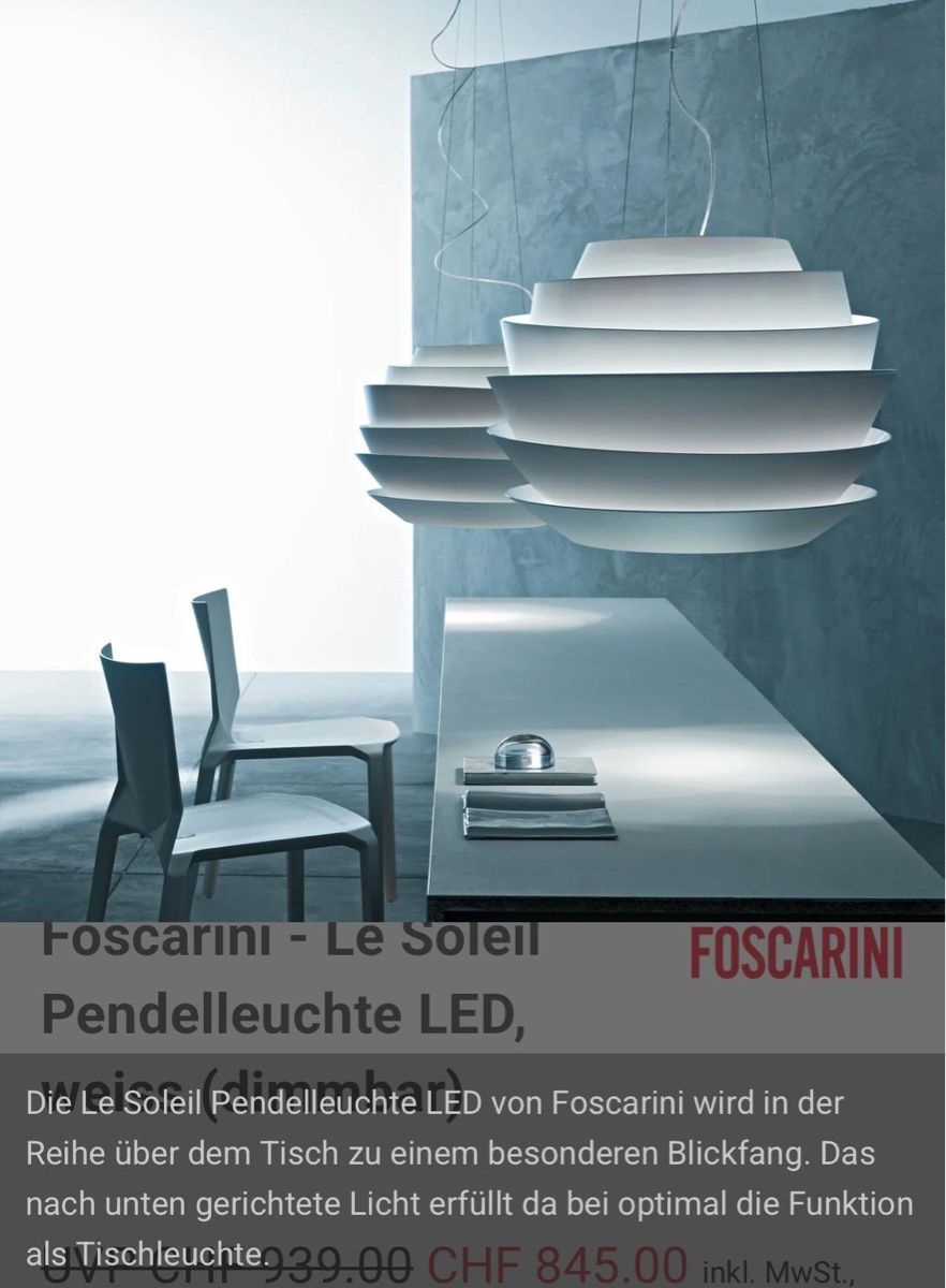 Foscarini Lampadari & plafoniere: 2 Foscarini Pendelleuchten – Usato da Altendorf venduto da ilona12 5