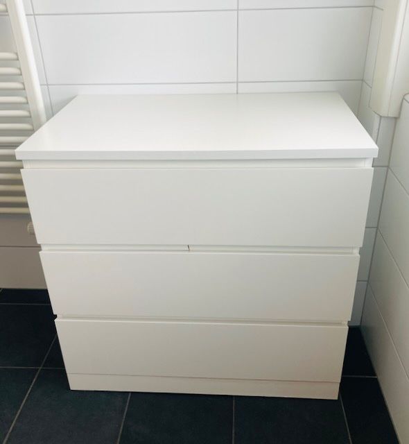 Ikea Kommoden: MALM Kommode mit 3 Schubladen, weiß, 80x78 cm – Gebraucht aus Zürich von Bosley1999 3